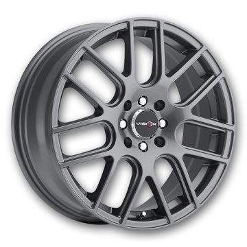 Vision Wheels 426 Cross II 14x5.5 Gunmetal 4lug 4x100/4x114.3 +38mm 73.1mm