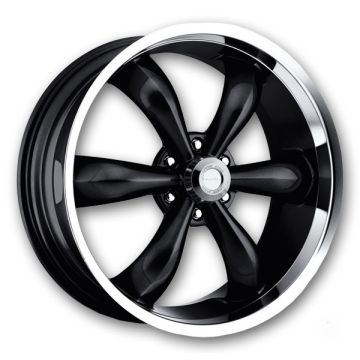 Vision Wheels 142 Legend 6 22x9.5 Gloss Black Machined Lip 6x139.7 +30mm 106.2mm