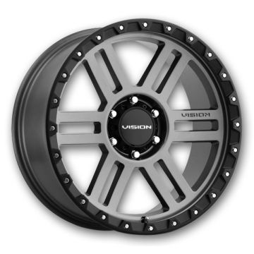Vision Off-Road Wheels 354 Manx 2 17x9 Satin Grey with Black Lip 6x135 +12mm 87.1mm