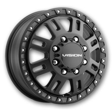 Vision Wheels 408 Manx 2 Dually 16x6 Satin Black - Front 8x170 +115mm 125.2mm