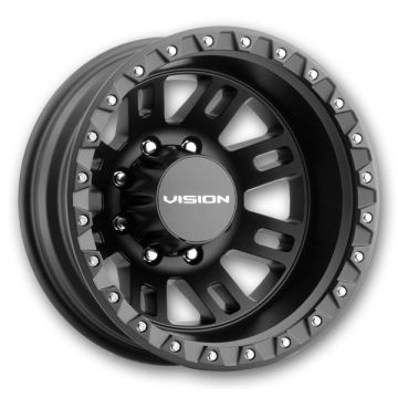 Vision Wheels 408 Manx 2 Dually 16x6 Satin Black - Rear 8x170 -137mm 125.2mm