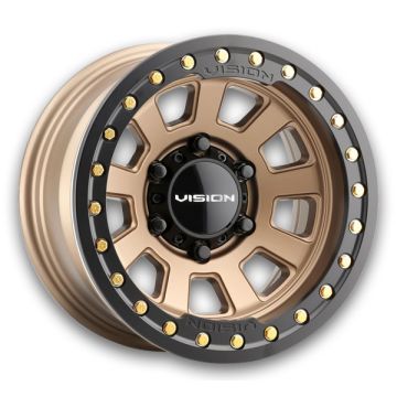 Vision Off-Road Wheels 350 Ojos Beadlock 15x8 Bronze 6x139.7 -28mm 108mm