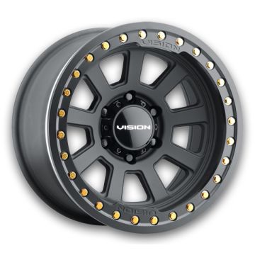 Vision Off-Road Wheels 350 Ojos Beadlock 15x8 Satin Black 5x114.3 -28mm 83mm