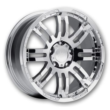 Vision Off-Road Wheels 375 Warrior 18x8.5 Winter Paint Silver 5x139.7 +18mm 108mm