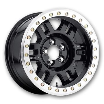 Vision Off-Road Wheels 398 Manx Beadlock 17x8.5 Gloss Black  -15mm 110mm