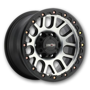 Vision Off-Road Wheels 111 Nemesis 17x9 Matte Black Machined Face 5x127 -12mm 71.5mm