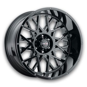 Vision Off-Road Wheels 412 Rocker 24x12 Gloss Black 6x139.7 -51mm 106.2mm