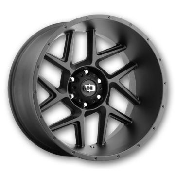 Vision Off-Road Wheels 360 Silver 20x12 Satin Black 6x139.7 -55mm 106.2mm