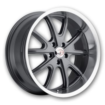 Vision Wheels 143 Torque 20x8.5 Gunmetal Machined Lip 5x127 +10mm 83mm