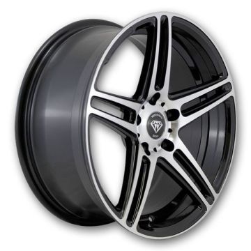 White Diamond Wheels W3184 20x9 Gloss Black Machined 5x120 +35mm 73.1mm