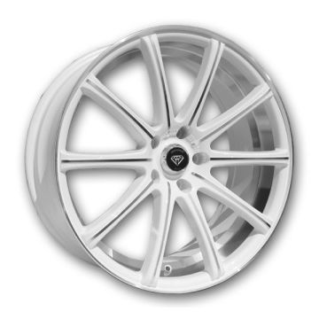 White Diamond Wheels W3195 20x8.5 White Polished 5x114.3 +35mm 73.1mm