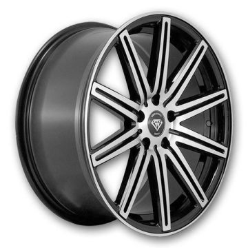 White Diamond Wheels W7103 19x8.5 Black Machine 5x120 +35mm 74.1mm