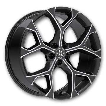 Xcess Wheels 5 Flake 18x8.5 Gloss Black Milled 4x100/4x114.3 +35mm 73.1mm