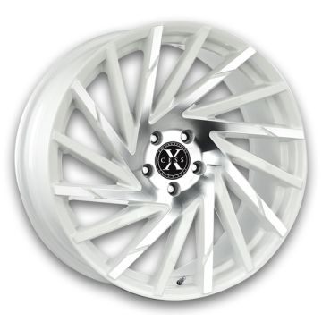 Xcess Wheels X02 20x8.5 White Machined 5x114.3 +35mm 72.6mm