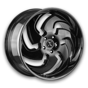 Xcess Wheels X03 24x9.5 All Gloss Black 6x139.7 +24mm 87.1mm