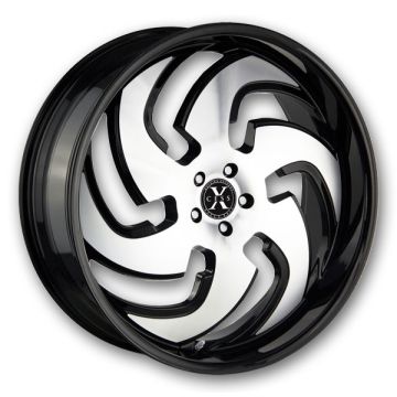 Xcess Wheels X03 22x9 Gloss Black Machined 6x139.7 +24mm 87.1mm