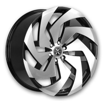 Xcess Wheels X04 22x9 Gloss Black Machined 6x139.7 +24mm 87.1mm