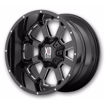 XD Series Wheels BUCK 25 20x9 Gloss Black Milled 5x127/5x139.7 +0mm 78.1mm