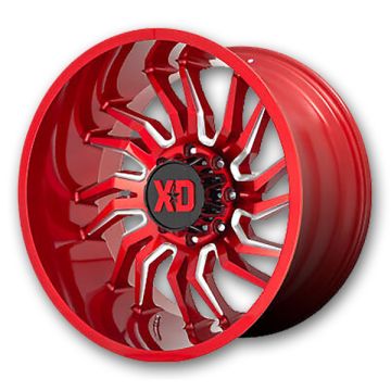 XD Series Wheels Tension 20x10 Candy Red Milled 6x135 -18mm 87.1mm