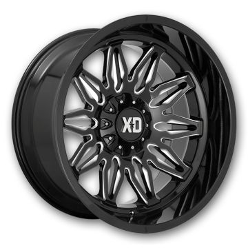 XD Series Wheels Gunner 20x10 Gloss Black Milled 6x135/6x139.7 -18mm 106.1mm