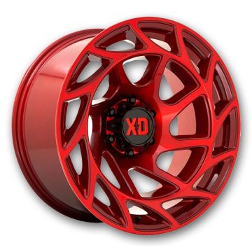 XD Series Wheels Onslaught 22x12 Candy Red 8x170 -44mm 125.1mm