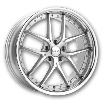 XIX Wheels X61 20x8.5 Silver Machined with Stainless Steel Lip 5x120 +35mm 72.56mm