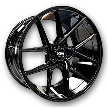 XM Luxury Wheels XM-204 20x8.5 Gloss Black 5x115 +15mm 74.1mm