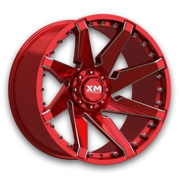 XM Offroad Wheels XM-301 20x10 Candy Red Milled 5x115/5x127 0mm 78.1mm