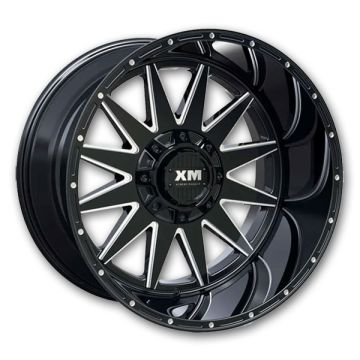 XM Offroad Wheels XM-312 17x9 Gloss Black Milled Edge 5x139.7/5x150 +01mm 110mm