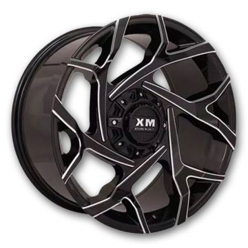 XM Offroad Wheels XM-333 20x10 Gloss Black Milled 5x139.7/5x150 +0mm 110mm