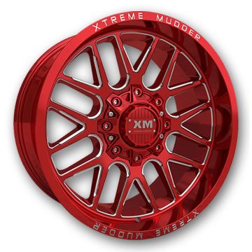 XM Offroad Wheels XM-338 20x10 Candy Red Milled 6x139.7/6x135 -18mm 108mm