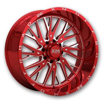 XM Offroad Wheels XM-354 20x10 Candy Red Milled 5x115/5x127 -6mm 78.1mm