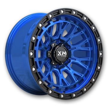 XM Offroad Wheels XM-702 17x9 Candy Blue Face+Black Lip 5x127 0mm 71.5mm
