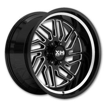 XM Prime Wheels XM-500 Jupiter 22x11 Black Milled 6X135/6x139.7 +44mm 108mm