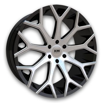 XM Street Wheels XM-608 22x8.5 Silver Brushed 5x120 +30mm 74.1mm