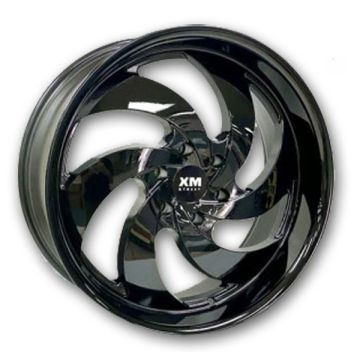XM Street Wheels XM-626 22x9.5 Black 6x139.7 25mm 78.1mm
