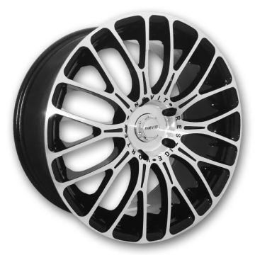 Inovit Wheels Vortex 20x10 Black Machine 5x120 +33mm 72.6mm