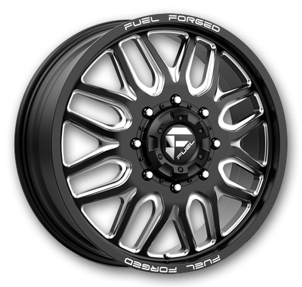 Fuel FFC66 Dually Matte Black Milled - Front