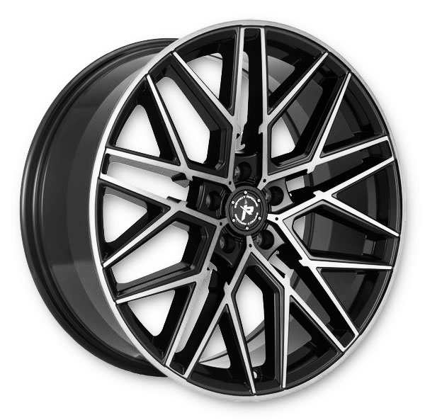 Gloss Black with Machined Face
