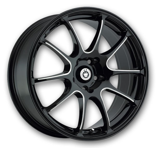 Black with Ball Cut Machined Spokes
