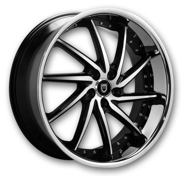 Machined Face and Black Accents with SS Chrome Lip