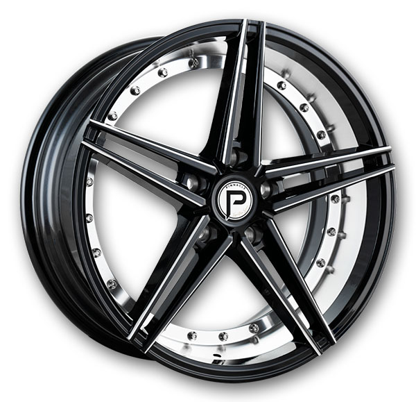 Gloss Black Inner Machine Milled