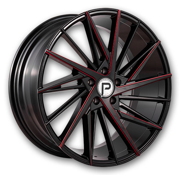 Gloss Black Red Milled