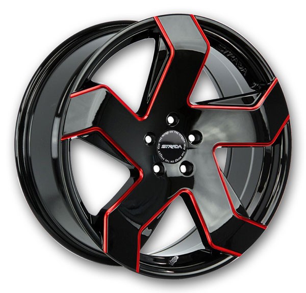 Gloss Black Milled Red Edge