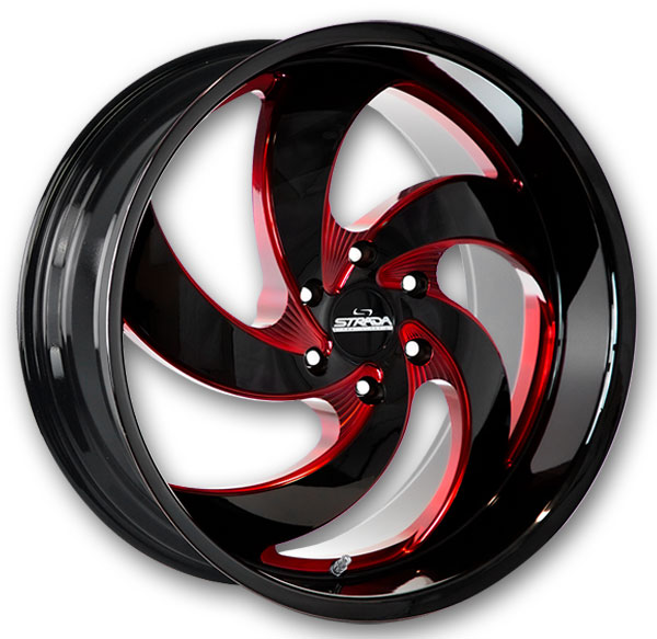 Gloss Black Candy Red Milled