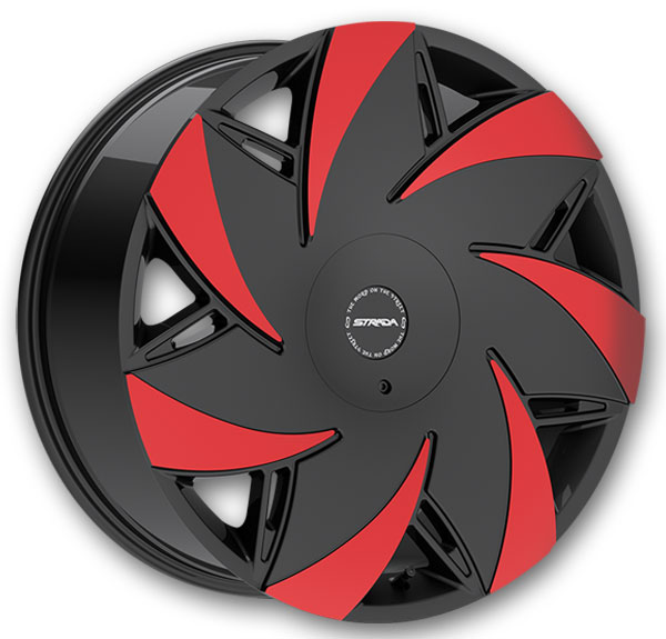 Gloss Black Machined Red Tips