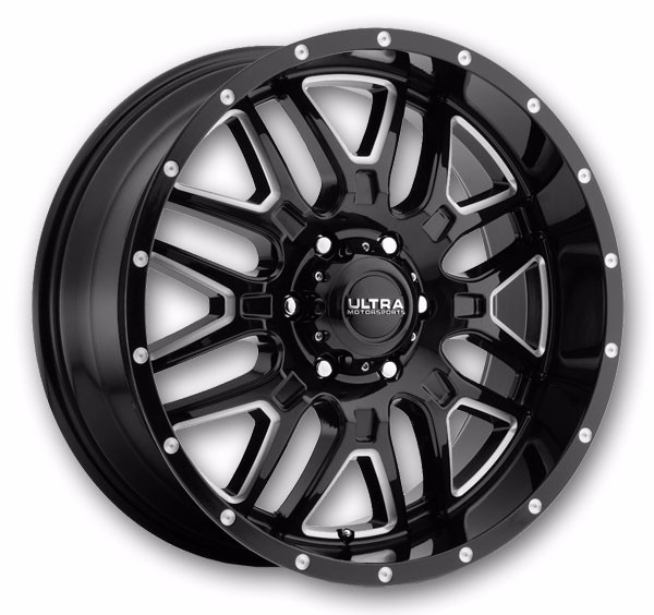 Gloss Black with Milled Accents and Clear Coat
