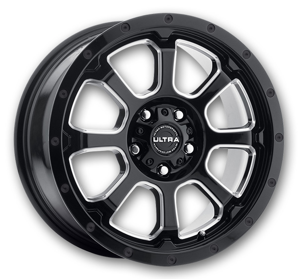 Gloss Black with Milled Accents and Clear Coat