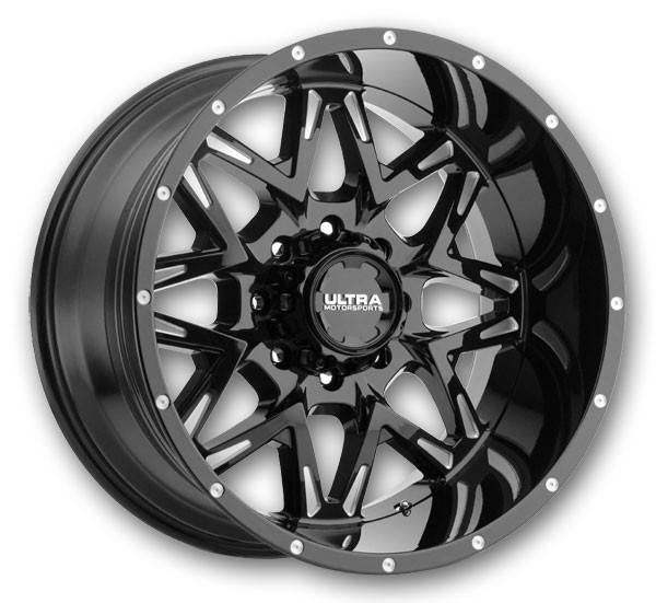 Gloss Black with Milled Accents and Clear Coat