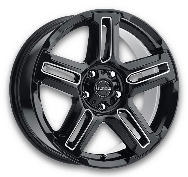 Gloss Black with Milled Accents and Clear Coat